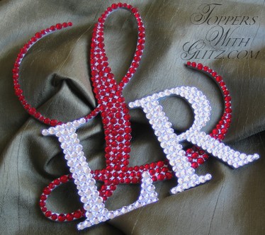 Traditional Monogram Cake Topper