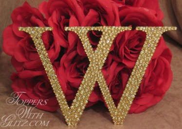 Single Initial Cake Topper
